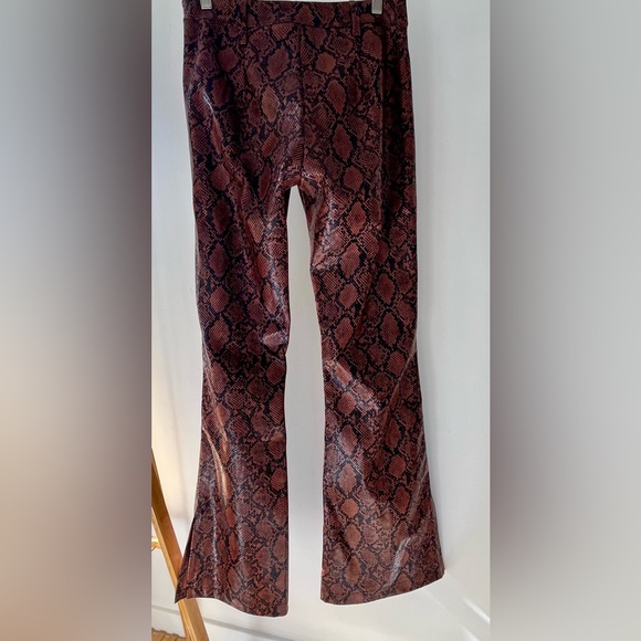 BERSHKA Brown and Black Faux Snake Skin Pants - Picture 8 of 8